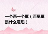 一个西一个覃（西早覃是什么意思）