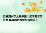 房屋漏水怎么找原因（房子漏水怎么办 具体漏水部位分析原因）