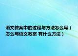 语文教案中的过程与方法怎么写（怎么写语文教案 有什么方法）