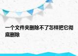 一个文件夹删除不了怎样把它彻底删除