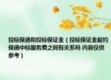 投标保函和投标保证金（投标保证金履约保函中标服务费之间有关系吗 内容仅供参考）