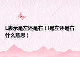 L表示是左还是右（l是左还是右什么意思）