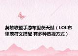 英雄联盟手游布里茨天赋（LOL布里茨符文搭配 有多种选择方式）