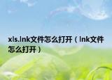 xls.lnk文件怎么打开（lnk文件怎么打开）