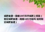 减肥食谱一周瘦10斤科学减肥上班族（制定减肥食谱一周瘦10斤可能吗 如何制定减肥食谱）