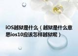 iOS越狱是什么（越狱是什么意思ios10应该怎样越狱呢）