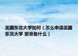 美国东北大学如何（怎么申请美国东北大学 要准备什么）