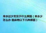 羊水过少常见于什么原因（羊水少怎么办 临床有以下几种原因）