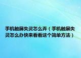 手机触屏失灵怎么弄（手机触屏失灵怎么办快来看看这个简单方法）
