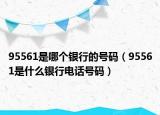 95561是哪个银行的号码（95561是什么银行电话号码）