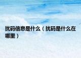 扰码信息是什么（扰码是什么在哪里）