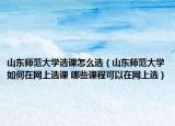 山东师范大学选课怎么选（山东师范大学如何在网上选课 哪些课程可以在网上选）