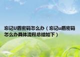 忘记U盾密码怎么办（忘记u盾密码怎么办具体流程总结如下）