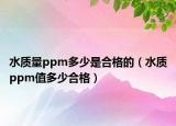 水质量ppm多少是合格的（水质ppm值多少合格）