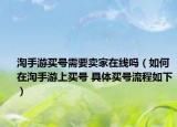 淘手游买号需要卖家在线吗（如何在淘手游上买号 具体买号流程如下）