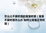 怎么让不爱吃饭的宝宝吃饭（宝宝不爱吃饭怎么办 如何让宝宝正常吃饭）