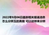 2022年9月06日最新相关报道消息 怎么分辨玉的真假 可以这样来分辨
