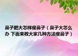 鼻子肥大怎样瘦鼻子（鼻子大怎么办 下面来教大家几种方法瘦鼻子）