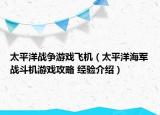 太平洋战争游戏飞机（太平洋海军战斗机游戏攻略 经验介绍）