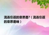 流连忘返的意思是?（流连忘返的意思是啥）