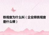铁观音为什么叫（企业级铁观音是什么梗）