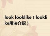 look looklike（looklike用法介绍）