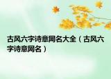 古风六字诗意网名大全（古风六字诗意网名）