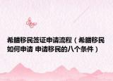 希腊移民签证申请流程（希腊移民如何申请 申请移民的八个条件）