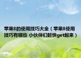 苹果8的使用技巧大全（苹果8使用技巧有哪些 小伙伴们赶快get起来）