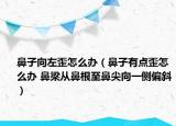 鼻子向左歪怎么办（鼻子有点歪怎么办 鼻梁从鼻根至鼻尖向一侧偏斜）