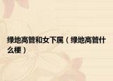 绿地高管和女下属（绿地高管什么梗）