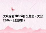 大众后面280tsi什么意思（大众280tsi什么意思）