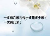 一丈有几米古代一丈是多少米（一丈有几米）