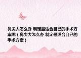 鼻尖大怎么办 制定最适合自己的手术方案呢（鼻尖大怎么办 制定最适合自己的手术方案）