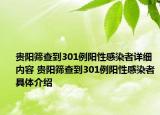 贵阳筛查到301例阳性感染者详细内容 贵阳筛查到301例阳性感染者具体介绍