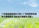 广东电信流量成长计划（广东电信发布宽带大数据报告 将形成大数据生态圈）