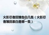 火影忍者田雏告白几集（火影忍者雏田表白是哪一集）