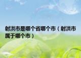 射洪市是哪个省哪个市（射洪市属于哪个市）