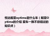 悦达起亚optima是什么车（起亚Optima的介绍 爱车一族不容错过的知识点）
