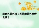 就是苏苏苏喂（苏苏喂苏苏是什么梗）