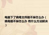 电脑下了病毒文件删不掉怎么办（病毒删不掉怎么办 有什么方法解决）