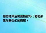 葡萄结果后需要施肥吗（葡萄采果后是否必须施肥）