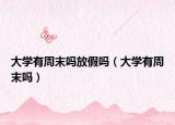 大学有周末吗放假吗（大学有周末吗）