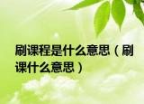刷课程是什么意思（刷课什么意思）