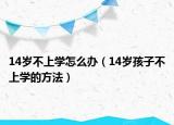 14岁不上学怎么办（14岁孩子不上学的方法）