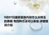 9月07日最新更新内容怎么分辨玉的真假 有四种方法可以鉴定 详细情况介绍