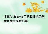 注意R  & amp工艺和技术的创新冬季木格散热器