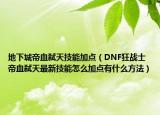 地下城帝血弑天技能加点（DNF狂战士帝血弑天最新技能怎么加点有什么方法）
