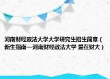 河南财经政法大学大学研究生招生简章（新生指南—河南财经政法大学 爱在财大）