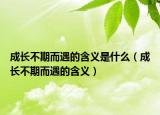 成长不期而遇的含义是什么（成长不期而遇的含义）